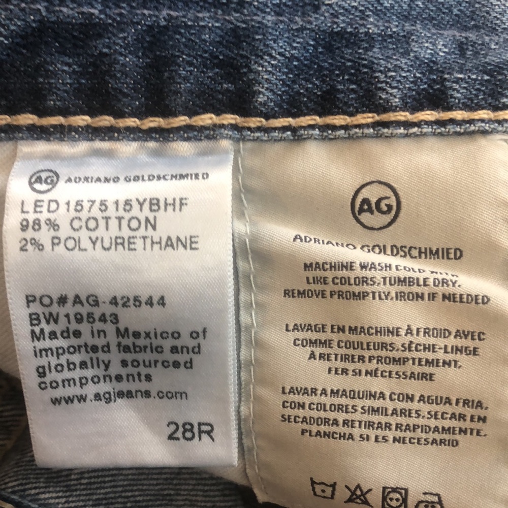 AG ankle jean 27r folded hem - Picture 3 of 6